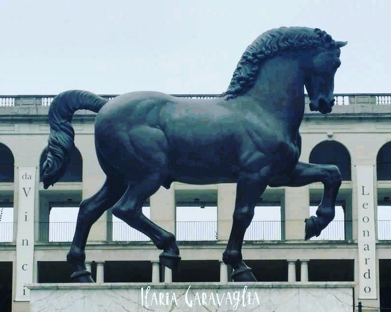 Cavallo di Leonardo con firma